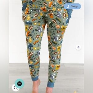 Little Sleepies Women’s Pajama Pants Football Size Medium Bamboo